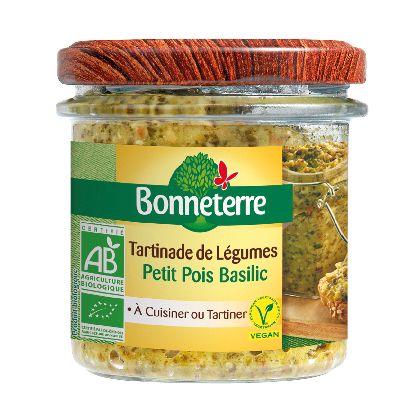 Tartinade Legumes Petits Pois Basilic 135 G D'allemagne